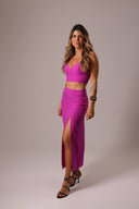 Saia Midi Rosa com Fenda Lateral - TYNA - foto 4
