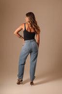 Calça Jeans Botões Frente com Amarração - TYNA - foto 6