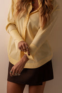 Camisa Florença Punho Largo Amarelo Claro - TYNA - foto 1