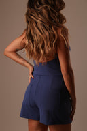Conjunto Alfaiataria Azul Short Saia com Colete - TYNA - foto 4