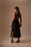 Vestido Preto Franja Linho - TYNA - foto 5