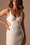 Vestido Off White Cut Out - TYNA - foto 2