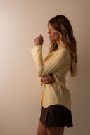Camisa Florença Punho Largo Amarelo Claro - TYNA - foto 9