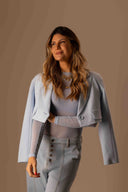 Blazer Alfaiataria Cropped Azul Sereno - TYNA - foto 1