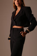 Blazer Alfaiataria Cropped Preto - TYNA - foto 6