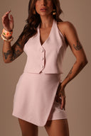 Conjunto Alfaiataria Rosa Short Saia com Colete - TYNA - foto 6