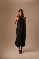 Vestido Preto Franja Linho - TYNA - foto 2