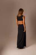 Vestido Longo Preto com Recorte - TYNA - foto 9