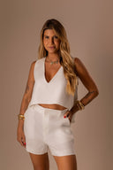 Short Linho Puro Off White - TYNA - foto 2
