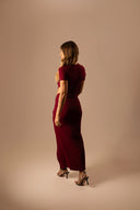 Vestido Midi Marsala com Fenda Lateral - TYNA - foto 3