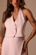 Conjunto Alfaiataria Rosa Short Saia com Colete - TYNA - foto 2