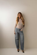 Blusa Tule Baunilha Manga Longa com Dedinho - TYNA - foto 1