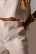 Short Linho Puro Off White - TYNA - foto 1