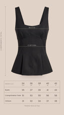 BLUSA ESTRUTURADA PRETA