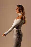Blusa Manga Longa Gola Off White - TYNA - foto 5