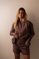 MAXI CAMISA ANA MARROM TABACO