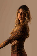 Blusa Onça Manga Comprida Tule - TYNA - foto 5