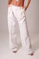 Calça Reta Alfaiataria Off White - TYNA - foto 1