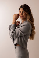BLAZER AMALFI CURTO TRANSPASSADO CINZA