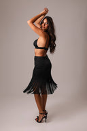 Saia Franjas em Tassel Preta - TYNA - foto 1