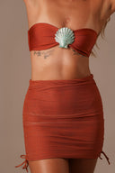 Saia Tule Drapeada Terracota - TYNA - foto 2