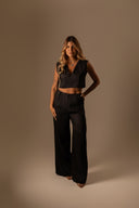 Calça Wide Leg Preta - TYNA - foto 4