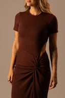 Vestido Midi Choco com Fenda Lateral - TYNA - foto 6