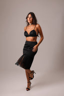 Top Cropped Acetinado Preto - TYNA - foto 8