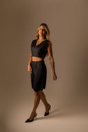 Bermuda Wide Leg Preta - TYNA - foto 6