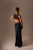 Vestido Longo Preto com Recorte - TYNA - foto 3