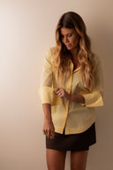 Camisa Florença Punho Largo Amarelo Claro - TYNA - foto 7