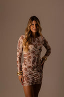 VESTIDO TULE CURTO PAISLEY