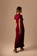 Vestido Midi Marsala com Fenda Lateral - TYNA - foto 2