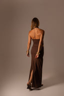 Vestido Longo Café Argolas - TYNA - foto 6