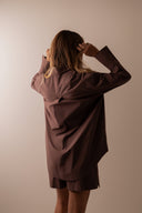 MAXI CAMISA ANA MARROM TABACO