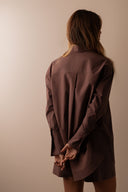 MAXI CAMISA ANA MARROM TABACO