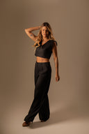 Calça Wide Leg Preta - TYNA - foto 8