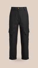 CALÇA BARRA ITALIANA COM BOLSOS PRETA
