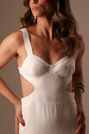 Vestido Off White Cut Out - TYNA - foto 7