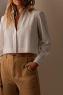 Camisa com Ombreira Branca - TYNA - foto 2