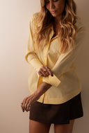 Camisa Florença Punho Largo Amarelo Claro - TYNA - foto 5