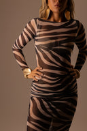 Vestido Tule Longo Zebra - TYNA - foto 1