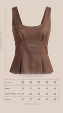 BLUSA ESTRUTURADA CAFÉ