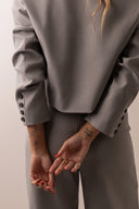 BLAZER AMALFI CURTO TRANSPASSADO CINZA