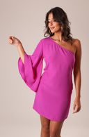 Vestido Curto Rosa Ombro Só - TYNA - foto 7