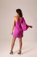 Vestido Curto Rosa Ombro Só - TYNA - foto 2