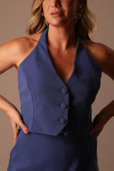 Conjunto Alfaiataria Azul Short Saia com Colete - TYNA - foto 10