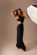 Vestido Longo Preto com Recorte - TYNA - foto 7
