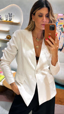 Blazer Sem Gola Off White - TYNA - foto 6