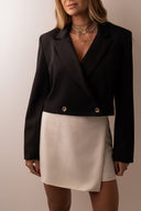 BLAZER AMALFI CURTO TRANSPASSADO PRETO